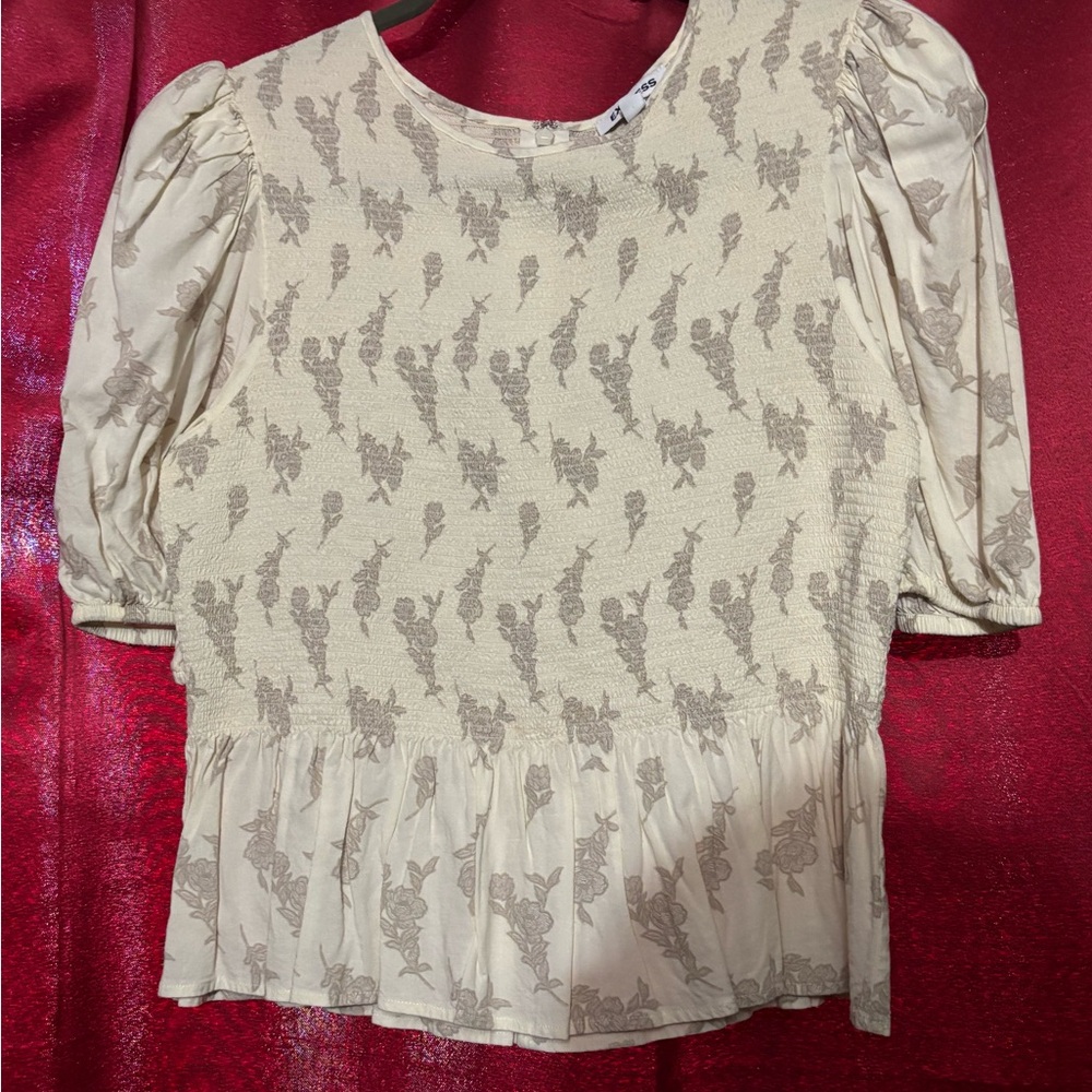Floral Cream Top